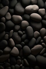 Fototapeta premium pebbles on the beach made by midjeorney 
