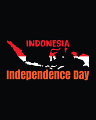 Indonesia independence day vector design with bird graphic illustration. suitable for t-shirt or sticker design.