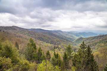 View over the Great Smoky Mountains National Park, North Carolina, USA