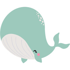 Cute whale cartoon