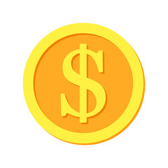 Vector illustration of US Dollar currency. Dollar money cash icon, cash register, money payment, dollar sign.