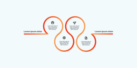Business presentation design elements process timeline vector illustration