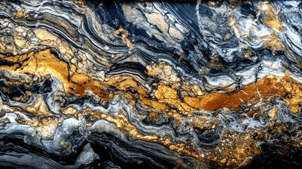 Naklejka premium detailed marble stone background graphite gold and silver