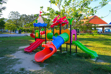Children playground in Lanta Old Town, aka Ban Lanta is a small fishermen village located on the east coast of Koh Lanta Yai island in the Province of Krabi, Thailand