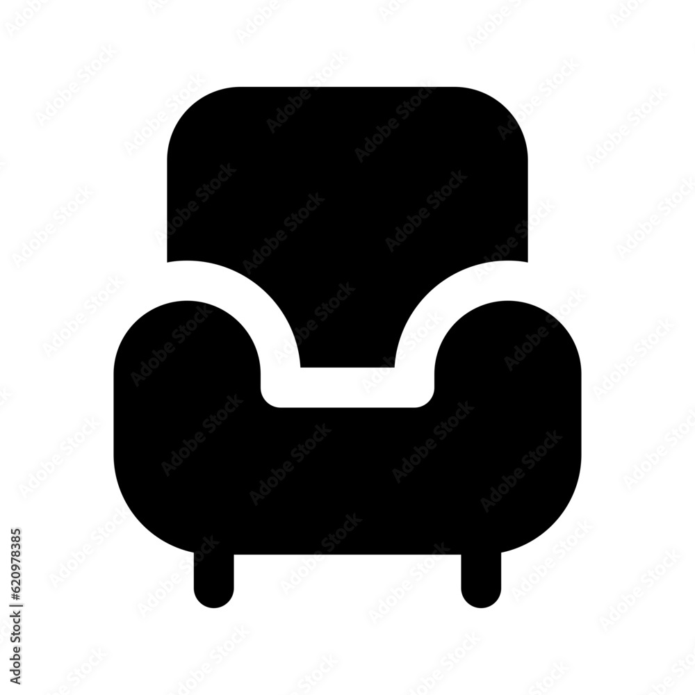 Wall mural armchair glyph icon