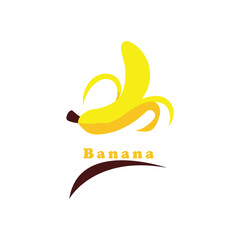 Free vector  banana character logo template