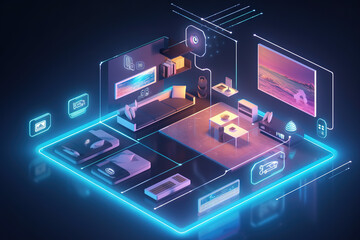 Smart home automation, smart devices, security, monitoring, surveillance, wireless connectivity, digital home, remote home management, home entertainment, home assistants. Generative AI
