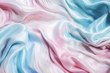 Obraz premium White and blue gossamer fabric. AI generated