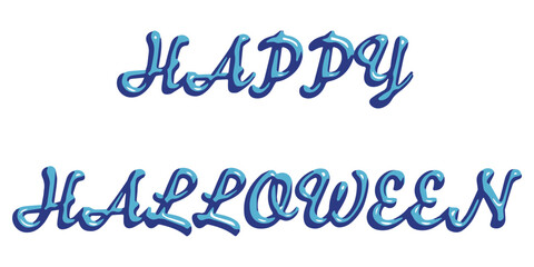 メタリック風なHAPPY HALLOWEENの文字の素材