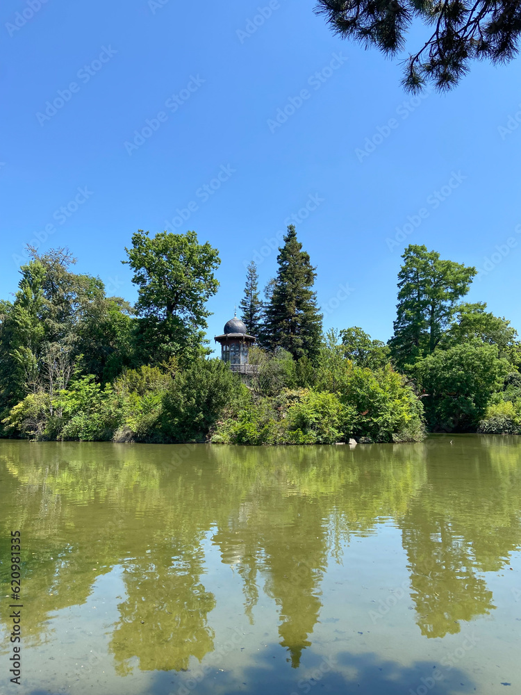 Wall mural Lac du bois de Boulogne à Paris