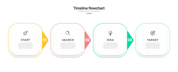 Timeline infographic design with options or steps. Infographics for business concept. Can be used for presentations workflow layout, banner, process, diagram, flow chart, info graph, annual report.
