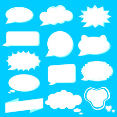 set of bubble chat, speech bubble chat modern design icon