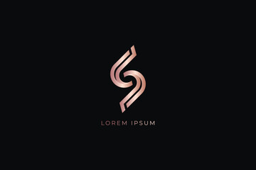 s letter modern fashion brand design modern style creative golden wordmark design typography illustration, s creative logo design