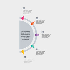 Infographic vector element to show points and icons