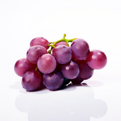 Brush of grapes isolated on a flat background
