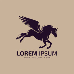 pegasus logo, pegasus icon, pegasus vector, pegasus design illustration.