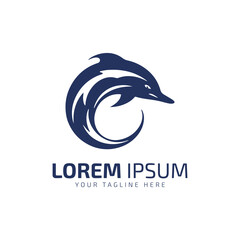 Fish logo design vector, restaurant logo , fish icon colorful template, shark shape silhouette isolated on white background.