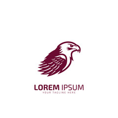 Eagle  head logo wing flight logo. Hawk shield wings icon. Flying bird emblem. Vector illustration.