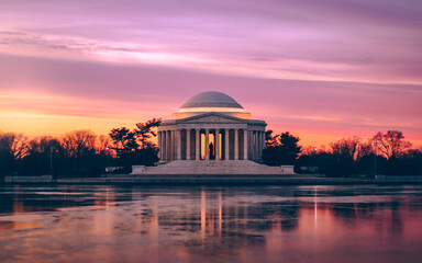 Jefferson Memorial Sunrise Landscape
