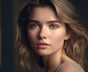 Naklejka premium portrait of a beautiful woman