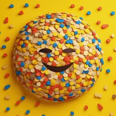 Paper Emoji Carnival 3D Paper Cut Craft Illustration for World Emoji Day