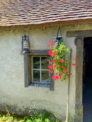 Fenêtre de maison de campagne en Bourgogne