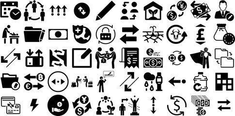 Big Collection Of Change Icons Collection Linear Modern Symbol Climate, Icon, Set, Circle Element For Apps And Websites