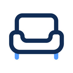 sofa outline color icon