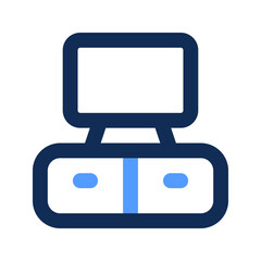 tv stand outline color icon