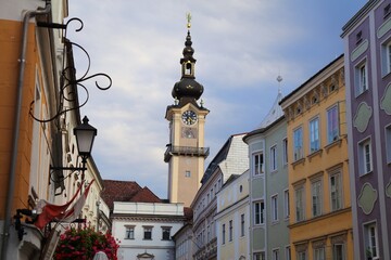 Obraz premium Linz city, Austria. Old town architecture skyline.