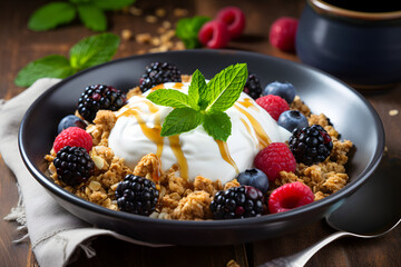 muesli with berries