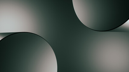 Abstract 3d rendering pf a modern metal cylinder geometric background. Minimalistic metal steel design.