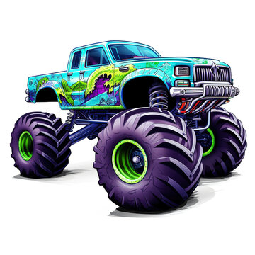Cartoon Monster Truck. Available Separated By Groups And Layers With  Transparency Effects For One-click Repaint Royalty Free SVG, Cliparts,  Vectors, and Stock Illustration. Image 45363647.