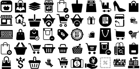 Mega Set Of Buy Icons Collection Hand-Drawn Linear Drawing Pictograms Climate, Finance, Purchase, Icon Doodle Isolated On White Background