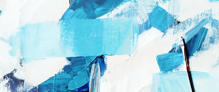 illustrazione arte astratta, colori ad olio applicati a pennello e spatola su tela, pennello, sfondi e campiture, Generative Ai