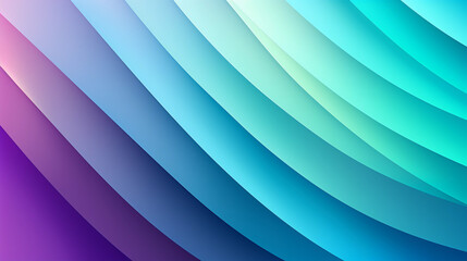 Mint Lilac wave stripes. Bright Colorful background. Generative Ai