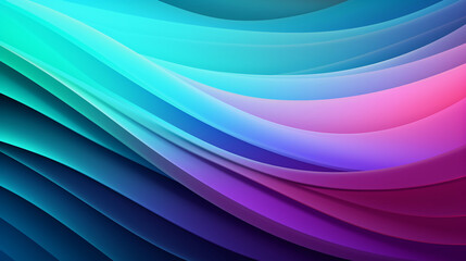 Fototapeta premium Mint Lilac wave stripes. Bright Colorful background. Generative Ai
