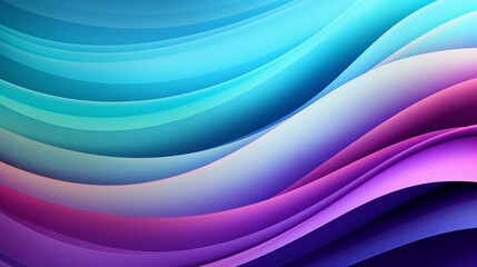 Mint Lilac wave stripes. Bright Colorful background. Generative Ai