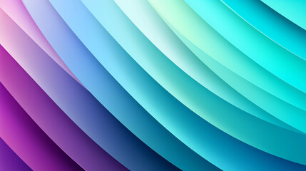 Mint Lilac wave stripes. Bright Colorful background. Generative Ai