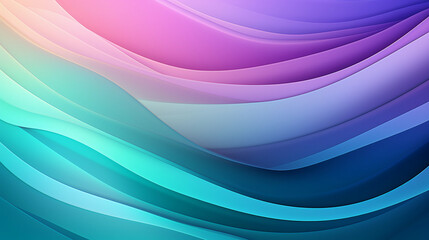 Fototapeta premium Mint Lilac wave stripes. Bright Colorful background. Generative Ai