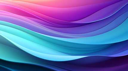 Fototapeta premium Mint Lilac wave stripes. Bright Colorful background. Generative Ai