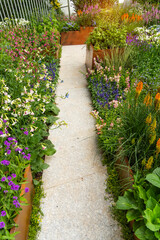 path leading through a garden