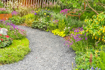 path leading through a garden