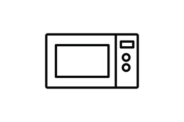 Microwave icon. icon related to element of bakery, electronic device. Line icon style design. Simple vector design editable