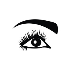black eyelashes logo icon