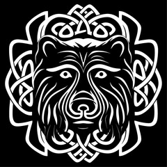 Vector celtic bear knot