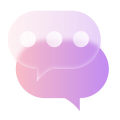 Chat Talk Glassmorphism UI Icon Sign and Symbol Design Illustrator Png Svg