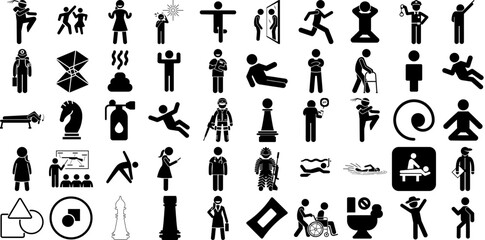 Fototapeta na wymiar Big Set Of Figure Icons Collection Isolated Vector Signs Platonic, Icon, Symbol, Silhouette Signs Isolated On White Background