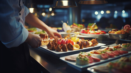 Obraz premium business with products or food service. generative AI