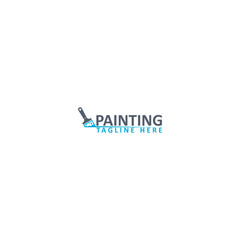 Painting Services Logo Template isolated on white background